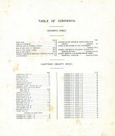 Table of Contents, Chippewa County 1920